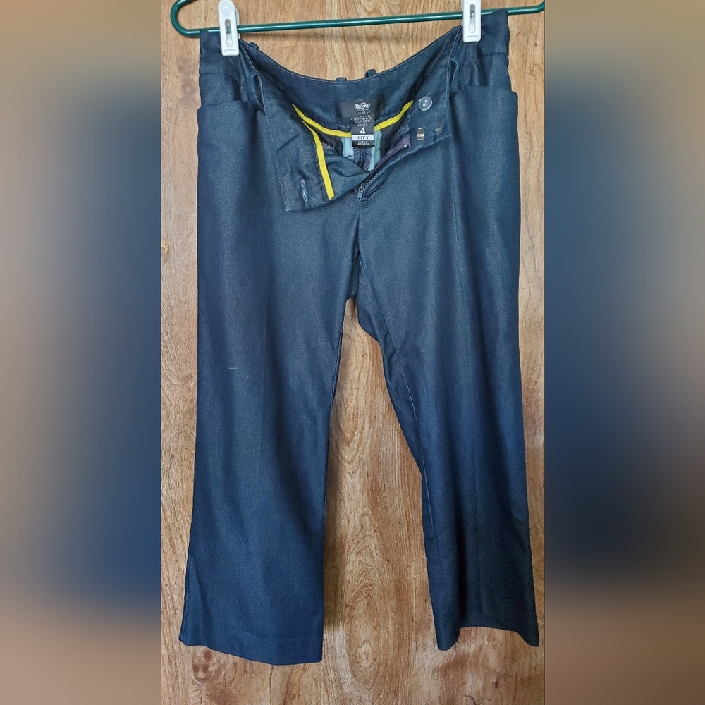 Mossimo Navy Cropped Stretch Trousers Sz 4